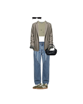 Blue line Jean + Tank cool top