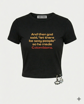god said baby tee + 1 charm