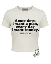 money no man Baby t shirt + 1 charm