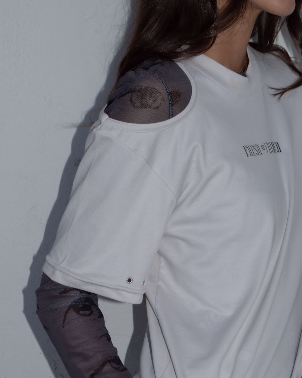 Shiny Cut out T shirt