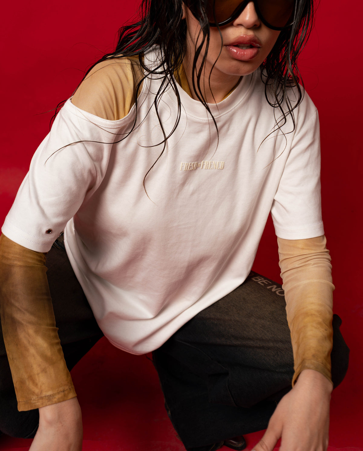 basic cut out t shirt